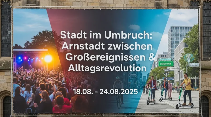 Stadt im Umbruch: Arnstadt zwischen Großereignissen & Alltagsrevolution | 18.08. – 24.08.2025